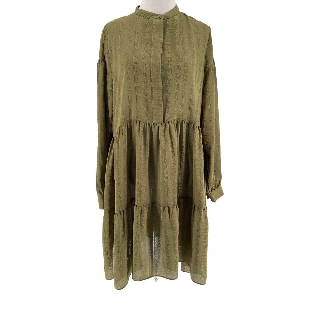 Samsoe Samsoe Women's Air Khaki Margo Swing Shirt Dress Size Small